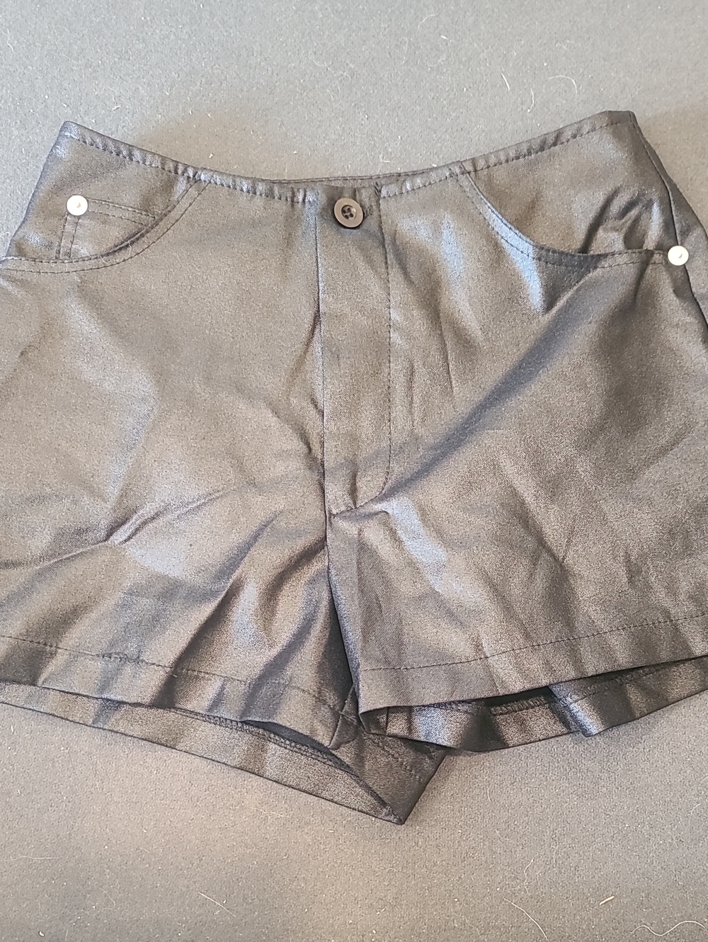 Dynamite Black Faux Leather High Waisted Shorts Size 1
